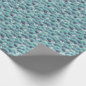 Decoratieve Zee Wave Background Cadeaupapier (Hoek)