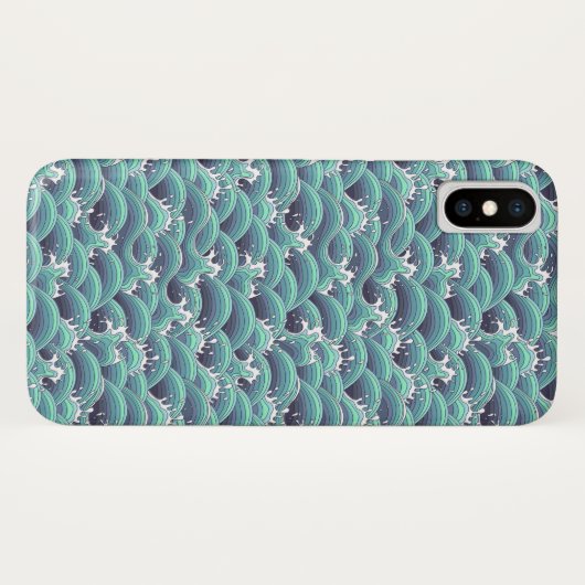 Decoratieve Zee Wave Background Case-Mate iPhone Case (Achterkant (horizontaal))