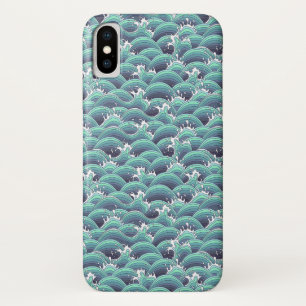 Decoratieve Zee Wave Background iPhone X Hoesje
