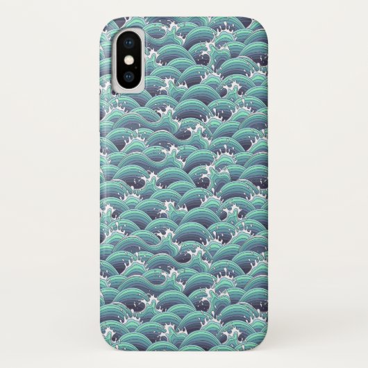 Decoratieve Zee Wave Background Case-Mate iPhone Case (Achterkant)