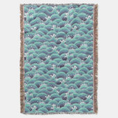 Decoratieve Zee Wave Background Deken (Voorkant Verticaal)