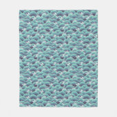 Decoratieve Zee Wave Background Fleece Deken (Voorkant)
