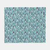 Decoratieve Zee Wave Background Fleece Deken (Voorkant (Horizontaal))