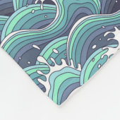 Decoratieve Zee Wave Background Fleece Deken (Hoek)