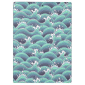 Decoratieve Zee Wave Background Klembord (Achterkant)