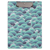 Decoratieve Zee Wave Background Klembord (Voorkant)