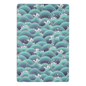 Decoratieve Zee Wave Background Mini Klembord (Achterkant)