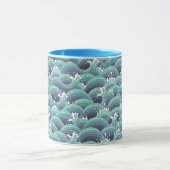 Decoratieve Zee Wave Background Mok (Midden)