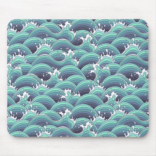 Decoratieve Zee Wave Background Muismat (Voorkant)