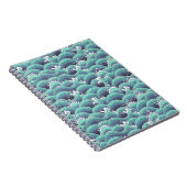 Decoratieve Zee Wave Background Notitieboek (Rechterzijde)