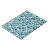 Decoratieve Zee Wave Background Notitieboek (Linkerzijde)