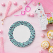 Decoratieve Zee Wave Background Papieren Bordje (Feest)