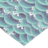 Decoratieve Zee Wave Background Tafelkleed (Gekanteld)