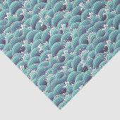 Decoratieve Zee Wave Background Tissuepapier (Detail)