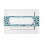 Decoratieve Zee Wave Background Uitnodigingen Wikkel (Voorkant Voorbeeld)