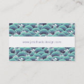 Decoratieve Zee Wave Background Visitekaartje (Achterkant)