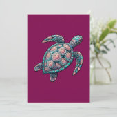 decoratieve Zeeen schildpad Kaart (Staand voorkant)