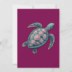 decoratieve Zeeen schildpad Kaart