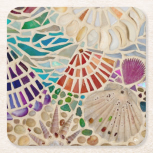 Decoratieve zeelieden kartonnen onderzetters