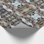 Decoratieve zeeschelpen Pattern Summer Natural Bro Cadeaupapier (Hoek)