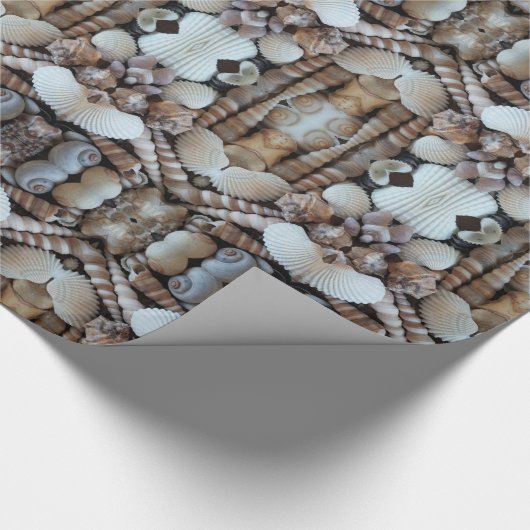Decoratieve zeeschelpen Pattern Summer Natural Bro Cadeaupapier (Hoek)