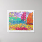 decoratieve zeilen canvas afdruk (Voorkant)