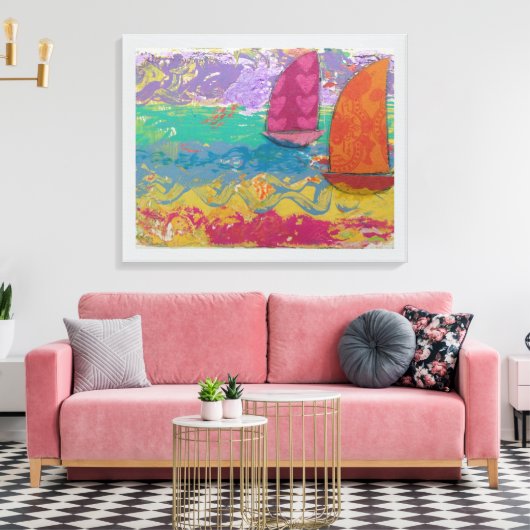 decoratieve zeilen canvas afdruk (Insitu (Woonkamer))