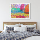 decoratieve zeilen canvas afdruk (Insitu (Slaapkamer))