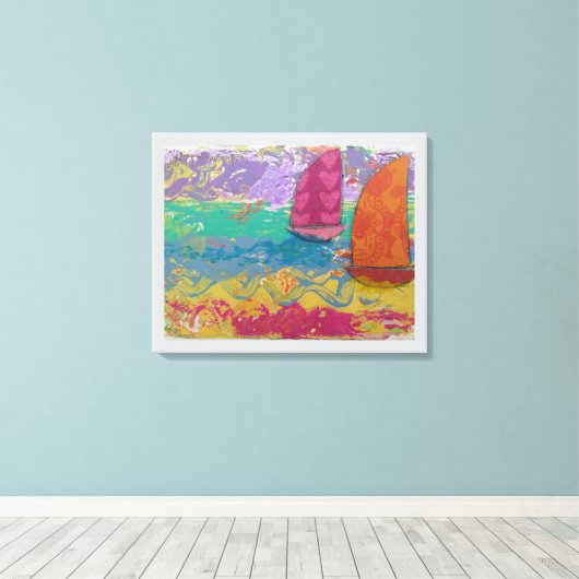 decoratieve zeilen canvas afdruk (Insitu (Houten vloer))