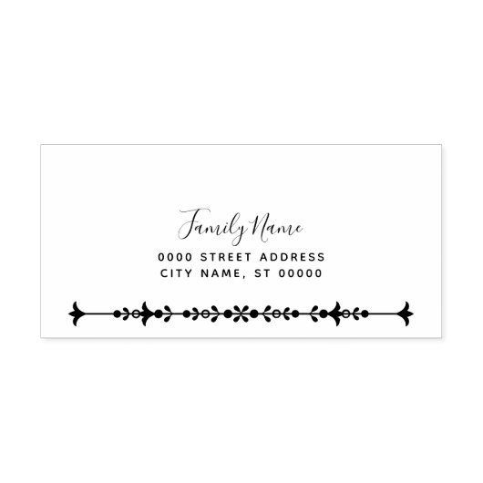 Decoratieve zelfinkkende rubberen stempel (Design)