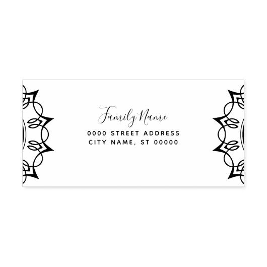 Decoratieve zelfinkkende rubberen stempel (Design)