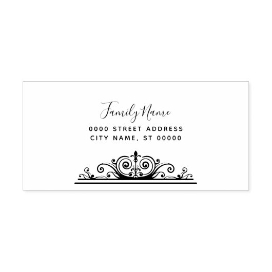 Decoratieve zelfinkkende rubberen stempel (Design)