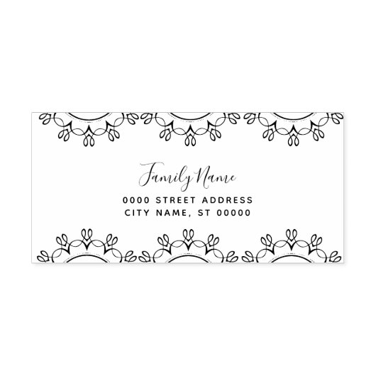 Decoratieve zelfinkkende rubberen stempel (Design)