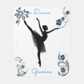 Decoratieve zilver en Blue Gem Dance Fleece Deken (Voorkant)