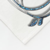 Decoratieve zilver en Blue Gem Dance Fleece Deken (Hoek)