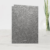 Decoratieve Zilveren Bloemen Man 25e Jubileum Kaart (Achterkant)