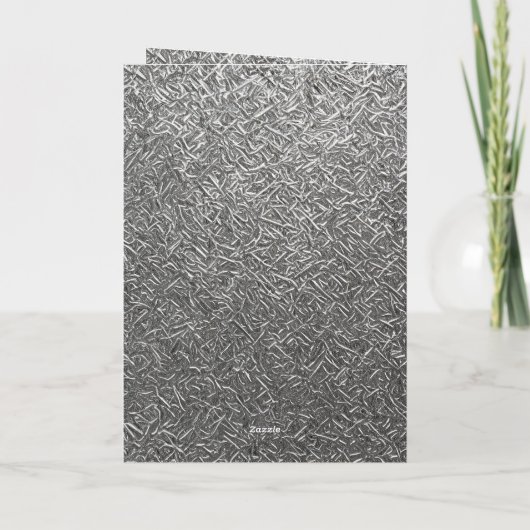 Decoratieve Zilveren Bloemen Man 25e Jubileum Kaart (Achterkant)