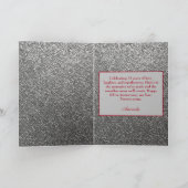 Decoratieve Zilveren Bloemen Man 25e Jubileum Kaart (Binnen)