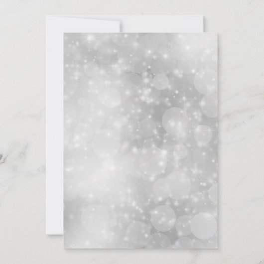 Decoratieve Zilveren Sneeuwman & Gouden Glitter Ke Kaart (Achterkant)