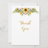 Decoratieve Zomer Bloemen Bruiloft Bedankkaart (Voorkant)