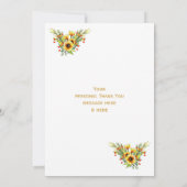 Decoratieve Zomer Bloemen Bruiloft Bedankkaart (Achterkant)