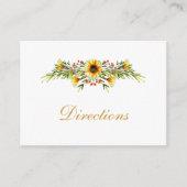 Decoratieve Zomer Bloemen Bruiloft Informatiekaartje (Voorkant)