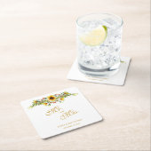 Decoratieve Zomer Bloemen Bruiloft Kartonnen Onderzetters (Insitu)