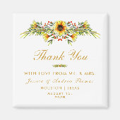 Decoratieve Zomer Bloemen Bruiloft Magneet (Voorkant)