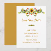 Decoratieve Zomer Bloemen Bruiloft Save The Date (Voorkant / Achterkant)