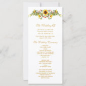 Decoratieve Zomer Bloemen Trouwprogramma (Voorkant)