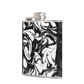 Decoratieve zwart-witte marmeren steen heupfles (Links)