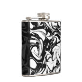 Decoratieve zwart-witte marmeren steen heupfles (Rechts)