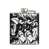 Decoratieve zwart-witte marmeren steen heupfles (Achterkant)