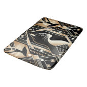 Decoratieve zwarte kat Abstracte badmat (Gekanteld)